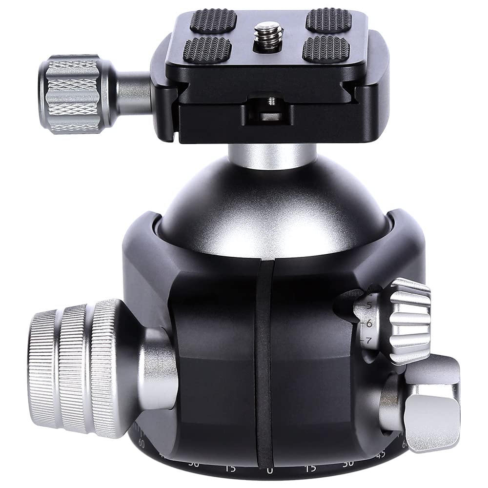 Rollei T7S Markt II - Trípode Profesional de 360 Grados con fricción, Capacidad de Carga de 26 kg, Escala para Tomas panorámicas y 2 Niveles de Burbuja, Incluye Placa de liberación rápida Compatible