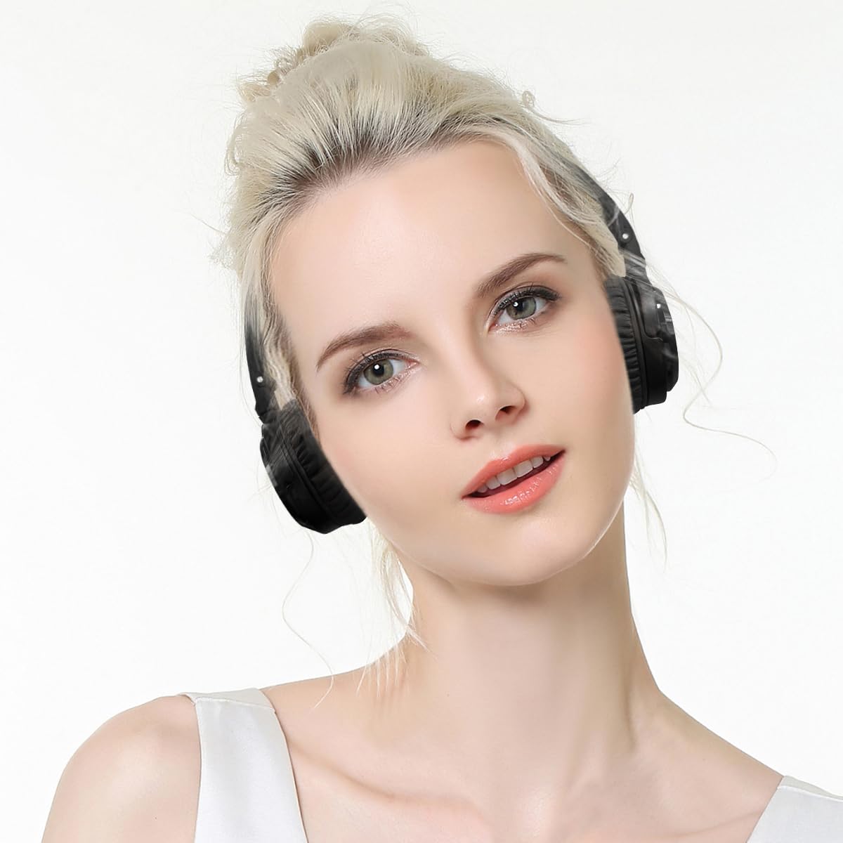 SoundMAGIC P23BT Auriculares Bluetooth con cancelación de ruido CVC, sonido HiFi, conexión de señal estable, tiempo de reproducción prolongado, cable extraíble, para juegos, color negro