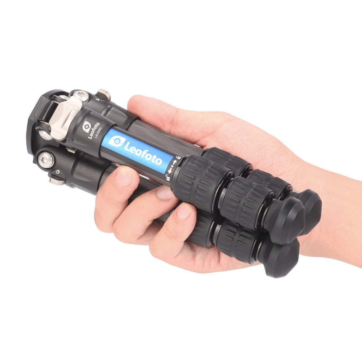 Leofoto - Ranger - Trípode de Carbono con rótula - Patas Ajustables en 3 ángulos - Ideal para fotografía Macro - LS-223C+LH-25 Negro
