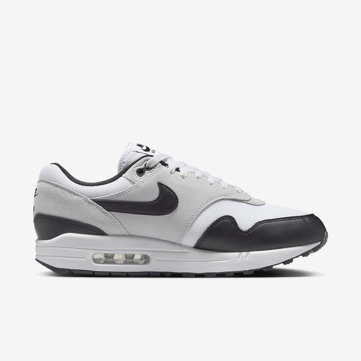 NIKE Air MAX 1 Essential, Sneaker Hombre, White Black Pure Platinum, 42.5 EU