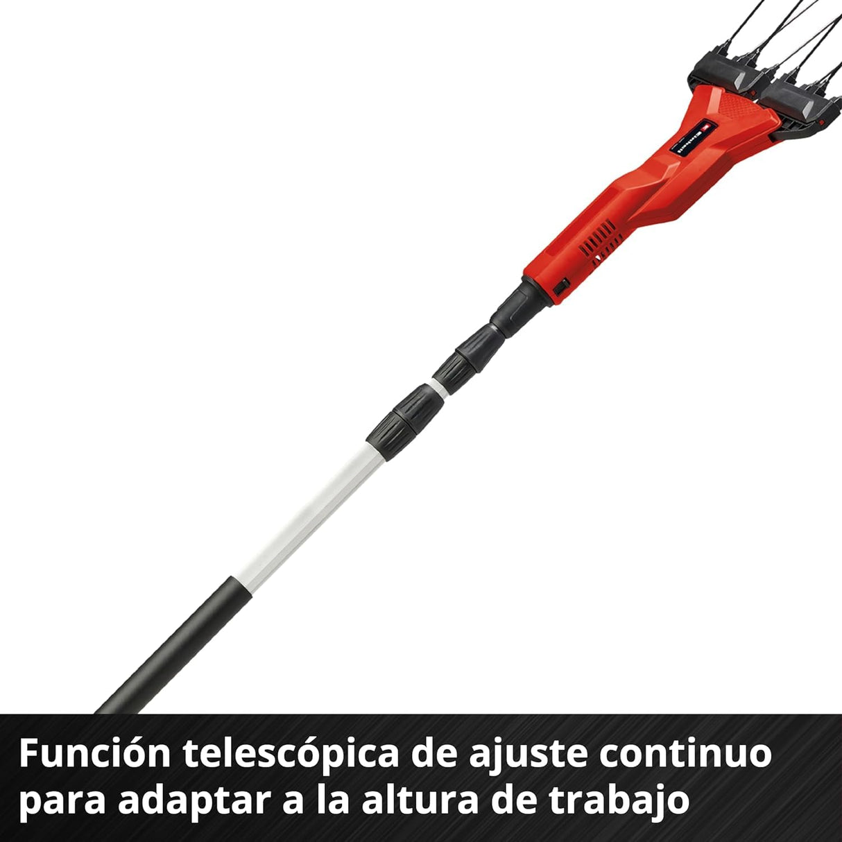 Einhell Vareador de aceitunas con batería GE-FS 18/53 Li-Solo Power X-Change (18 V, 53 cm de anchura de trabajo, 310 cm de longitud total, telescópico, dientes intercambiables, sin batería)