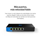 Switch PoE+ multigigabit Linksys no administrado de 5 Puertos y 2,5 G | Ethernet bajo Consumo | Control dúplex Completo | Oficinas pequeñas y domésticas | Sin Ventilador y metálico | PoE+ de 60 W