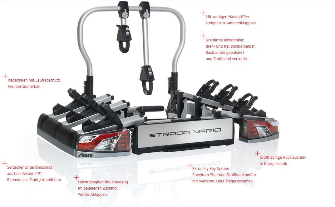 Atera 22750 Strada Vario 2 Trasero Portabicicletas