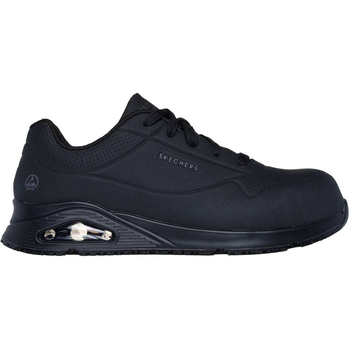 Skechers Uno Sr Doltin, Botas de construcción Hombre, Black Synthetic, 42 EU