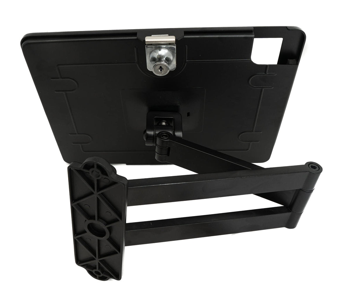 System-S Soporte de Pared con Cerradura 360° para iPad Pro 12,9 Pulgadas, 2018, 2020 y 2021, Color Negro