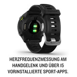 Garmin Forerunner 55, Reloj inteligente para running con GPS, Planes de entrenamiento, Notificaciones y seguimiento del bienestar, Color Negro