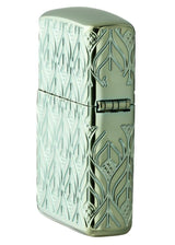 Zippo Elegant Dragon DesignMultiCut/Lustre28129 – Armor HP Green Encendedor, Design, 5,83,81,2 (49054), Armor High Polish Green - Elegant Dragon
