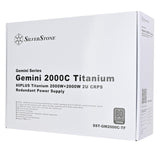 SilverStone Gemini 2000C Titanium, 80PLUS Titanium 2000W+2000W 2U CRPS Redundantes Netzteil, SST-GM2000C-TF