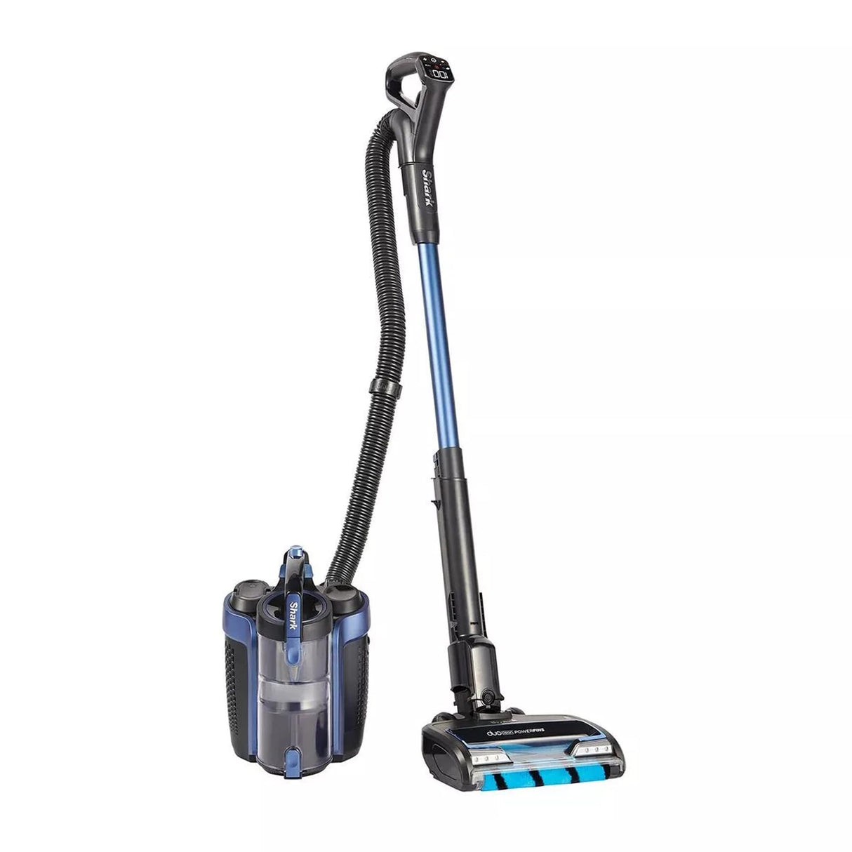 Shark Aspiradora sin cable de 0,6 l, 60 min autonomía, Anti Hair Wrap, DuoClean, Powered Lift Away, minicepillo motorizado para pelo mascota, boquilla tapicería, boquilla estrecha, cepillo polvo, azul