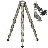Leofoto - Ranger - Trípode de Carbono con Cabezal oscilante - Ideal para fotografía Deportiva, Naturaleza y Vida Silvestre - LS-365C+PG-1 - Camuflaje Completo
