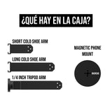 Røde Magnetic Mount Soporte Magnético Røde para Accesorios de Smartphone con Ranuras para Zapata Fría y una Rosca de 1/4 pulgadas, compatible con MagSafe
