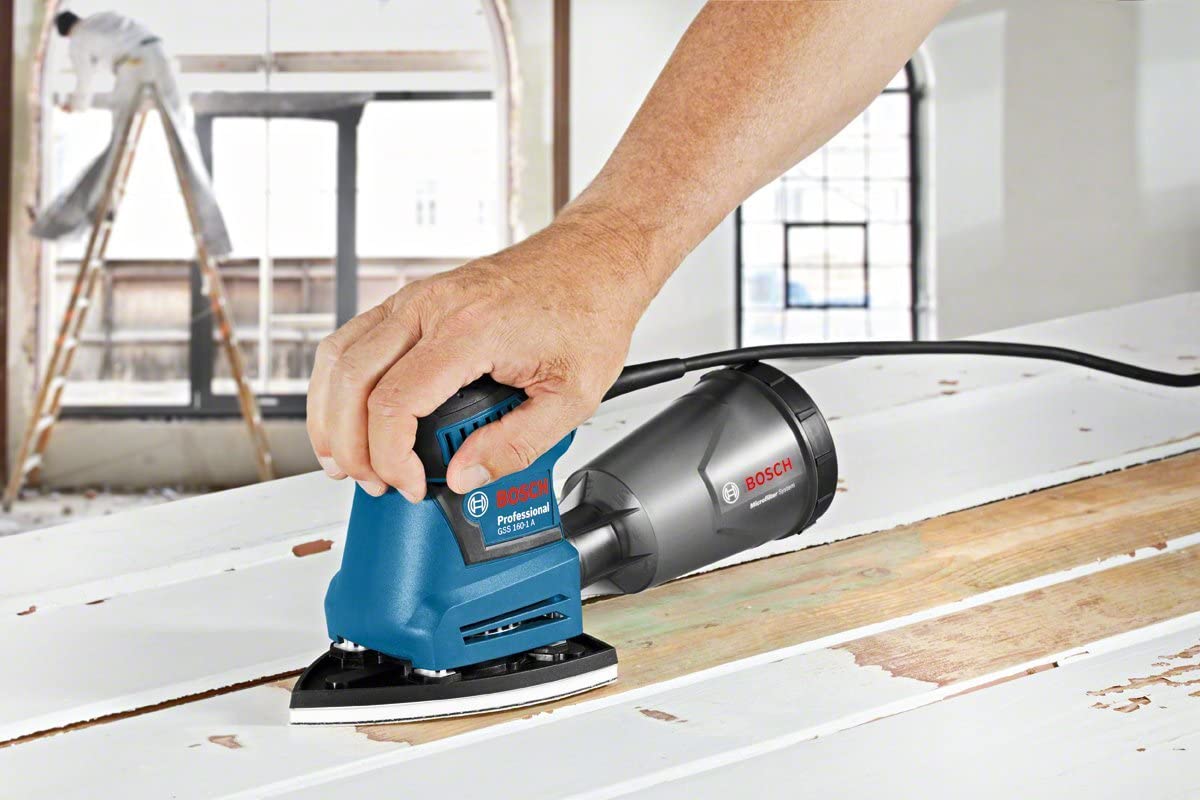 Bosch Professional GSS 160 MULTI - Lijadora orbital (180W, 3 platos 140, 160 y Delta, en L-BOXX)