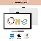Wacom One 14 Tableta gráfica con Pantalla – 14″ Full HD con lápiz sin batería, Pantalla antirreflejo & Software Incluido – Compatible con Windows, macOS & ChromeOS