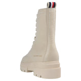Tommy Hilfiger Mujer Botines de caña baja Monochromatic Lace Up Botas, Beige (Classic Beige), 42 EU