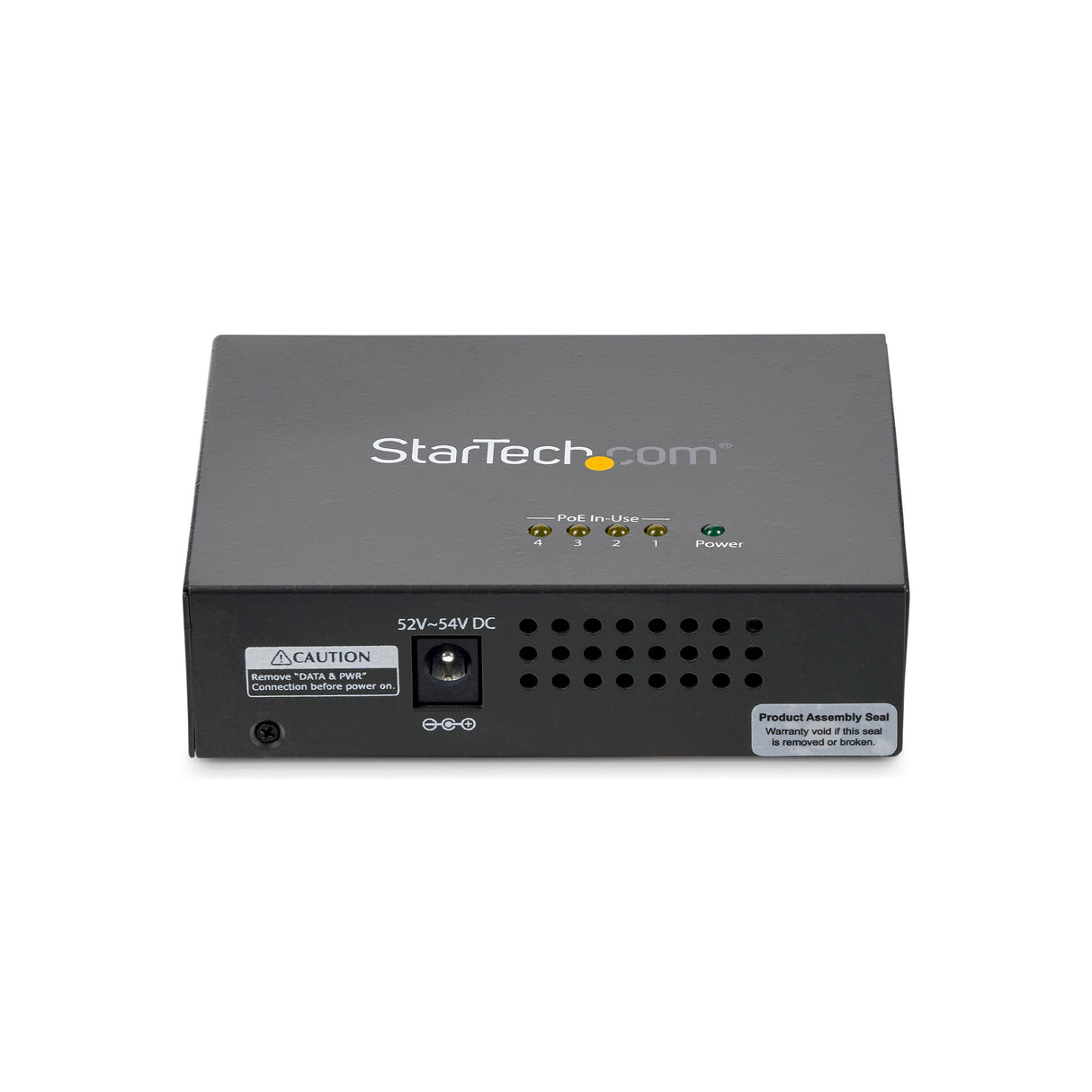 StarTech.com Inyector de Alimentación PoE Power over Ethernet Midspan 4 Puertos Gigabit RJ45 de Pared - 30,8W por Puerto - 802.3at af