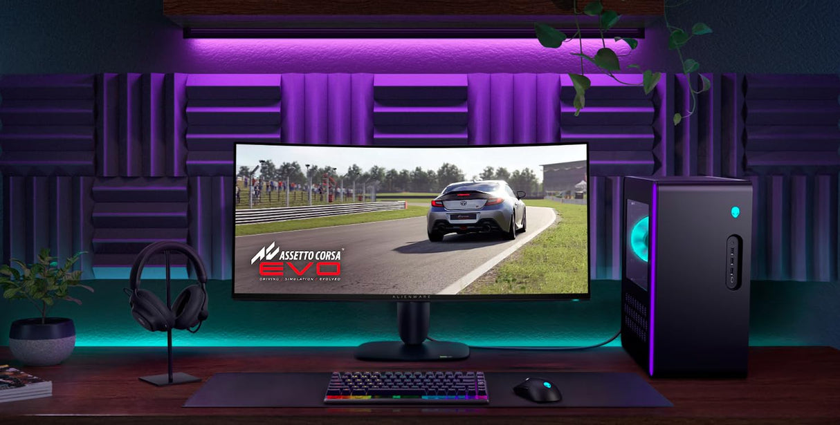 Alienware 34 Monitor Gaming - AW3425DW, WQHD (3440x1440), 21:9 1800R Curvo, 240Hz, QD OLED, 0.03ms, NVIDIA G-Sync Compatible, AMD FreeSync Premium Pro, HDR True Black 400, USB-C, 3 Años de Garantía