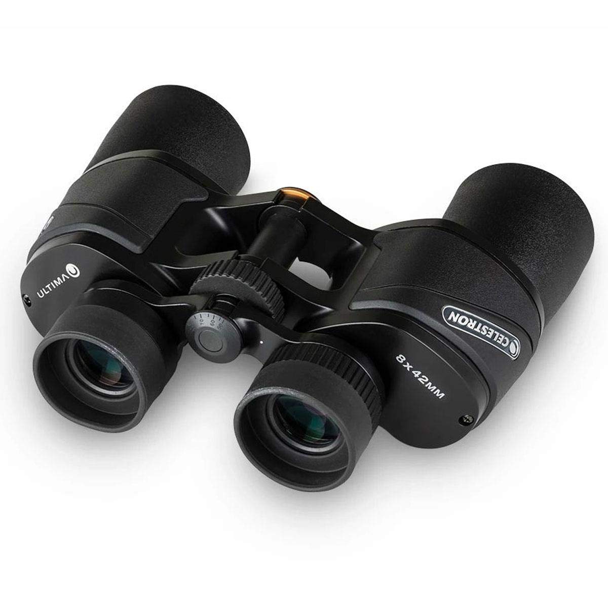 Celestron 72252 Ultima: prismáticos con prisma Porro 8 x 42, lente con revestimiento múltiple completo, prisma BaK-4 de vidrio, negro