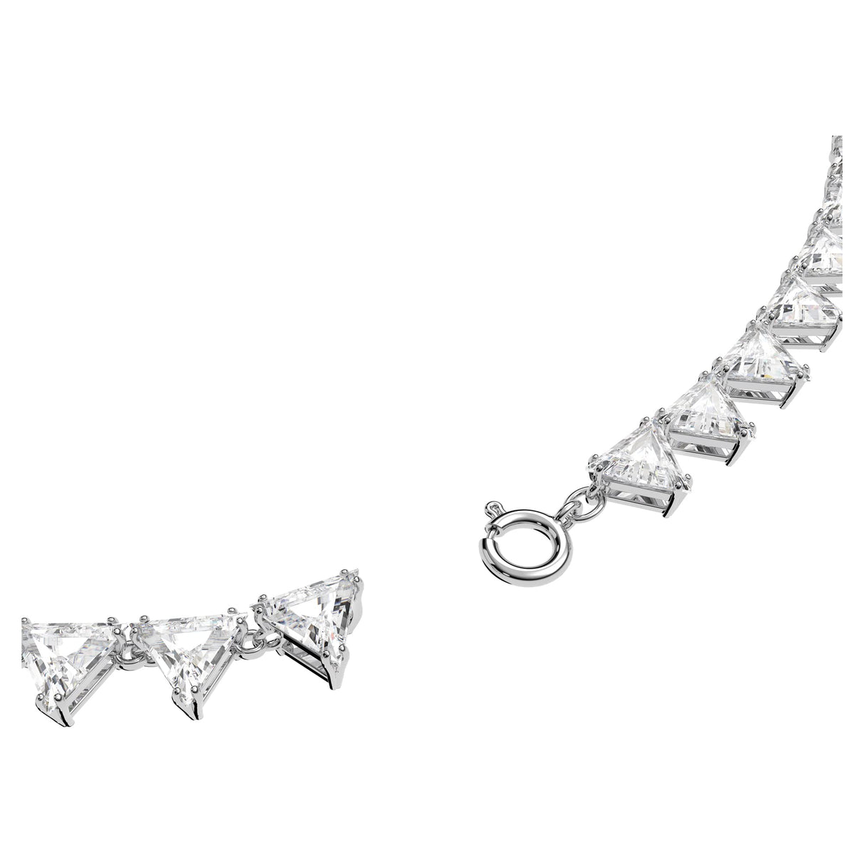Swarovski Collar Ortyx de mujer, Triángulo, Blanco, Baño de rodio