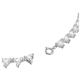 Swarovski Collar Ortyx de mujer, Triángulo, Blanco, Baño de rodio