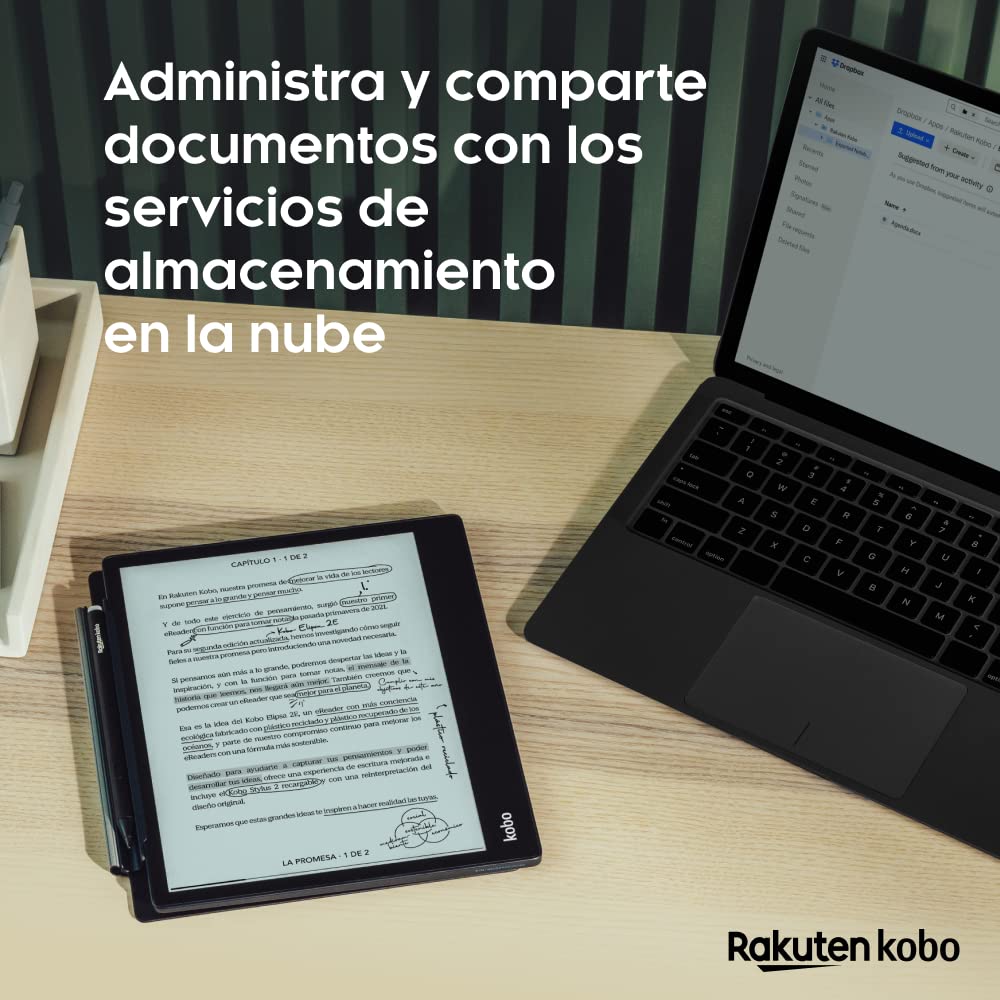 Kobo Elipsa 2E | eReader | Pantalla táctil antirreflejos de 10,3” con ComfortLight Pro | Incluye Kobo Stylus 2 | Brillo Ajustable | Wi-Fi | Tecnología Carta E Ink | 32 GB