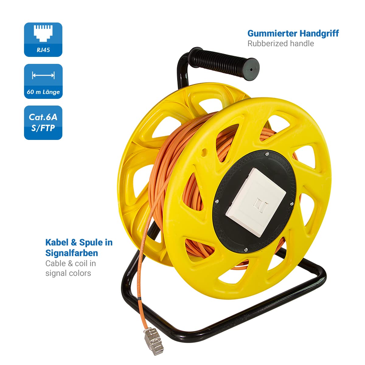 Logilink cq3060s - Carrete de Cable de Red (6 A, STP RJ45, 60 m)
