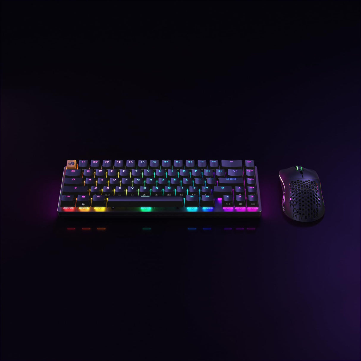 Glorious Gaming GMMK 2 Compact 65% - Teclado gaming mecánico, compacto TKL 65%, carcasa de aluminio, personalizable, keycaps dobles, switches Fox, RGB, distribuciones QWERTY español - Negro