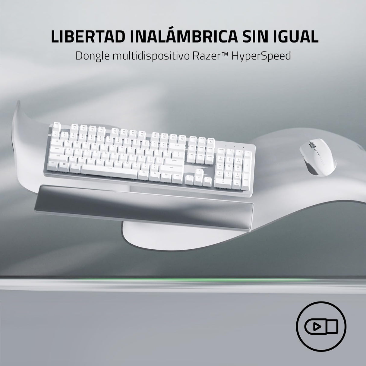 Razer Pro Click Mini - Ratón inalámbrico profesional, ergonómico para una mayor productividad en la oficina para PC / Mac (Bluetooth, hasta 4 dispositivos simultáneamente, hasta 400 horas) Mercury
