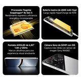 XIAOMI POCO F7 - Smartphone de 12+256GB, Cámara Sony de 50 MP con OIS, Pantalla AMOLED de 6,83'' 1.5K a 120Hz, Snapdragon 8s Gen 4, Hypercharge 90W, Cargador no Incluido, Plata (Versión ES)