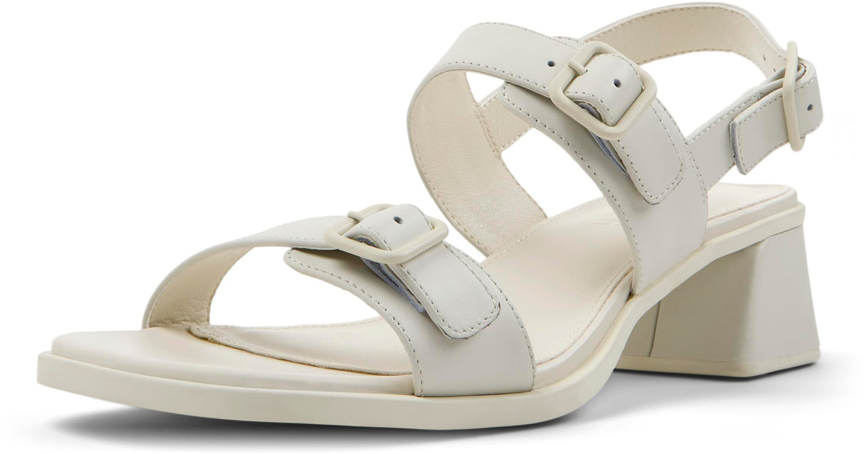 Camper Kora Sandal K201739, Sandalia de 2 Correas Mujer, Naturaleza Blanca 002, 38 EU
