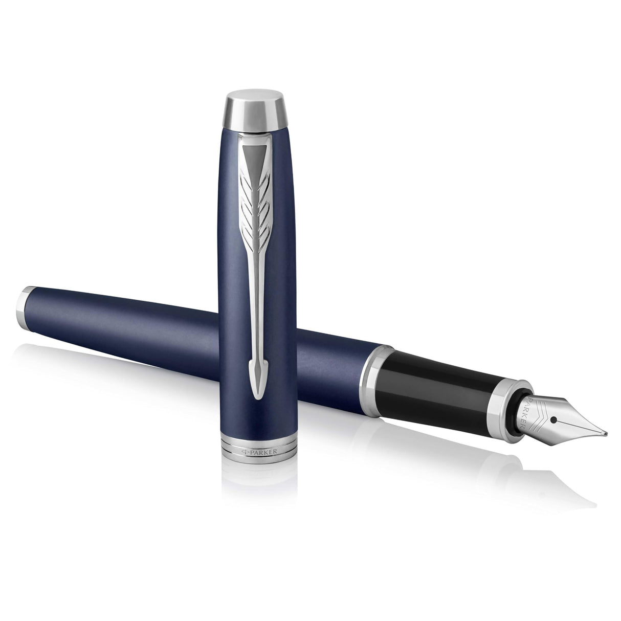 PARKER IM, pluma estilográfica azul mate, con plumín fino y recambio de tinta azul (1931647)