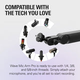 Elgato Wave Mic Arm Pro - Brazo de Perfil Bajo Giratorio 360° con suspensión de Gas para Micrófono, Compatible con micros Elgato/Shure SM7B/HyperX/Rode/Blue Yeti y más, Para Broadcasting/Podcasting