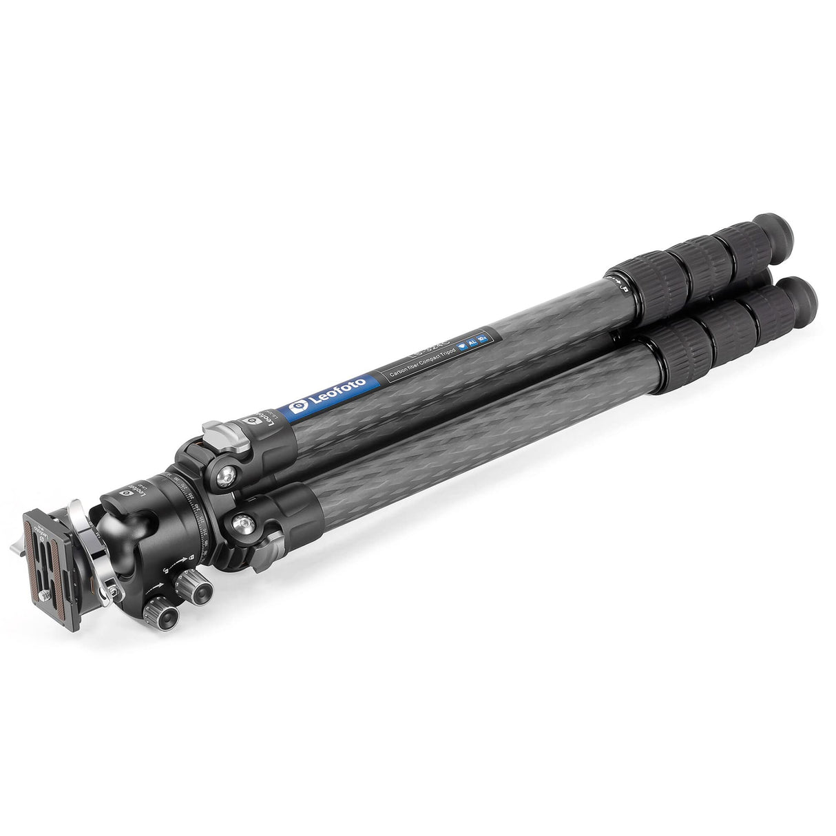 Leofoto - Ranger - Trípode de Carbono con Cabeza de Bola - Sistema Twist-Lock- Patas Ajustables en 3 ángulos - Ideal para fotografía Macro - LS-324C+LH-40PCL