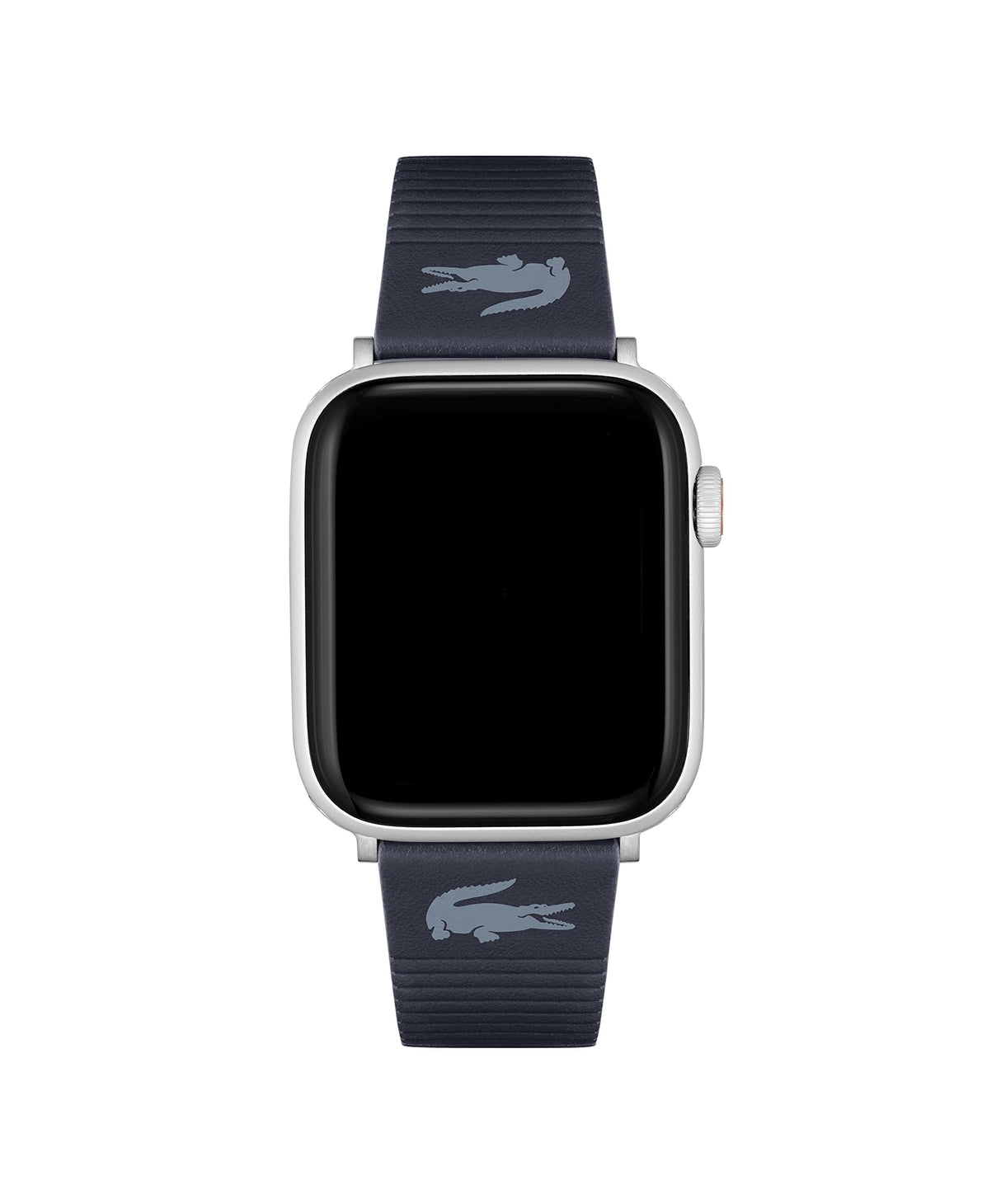 Lacoste Correa Apple Watch para Hombre y Mujer en Cuero Azul Marino con Detalles en Relieve - 2050030