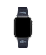 Lacoste Correa Apple Watch para Hombre y Mujer en Cuero Azul Marino con Detalles en Relieve - 2050030