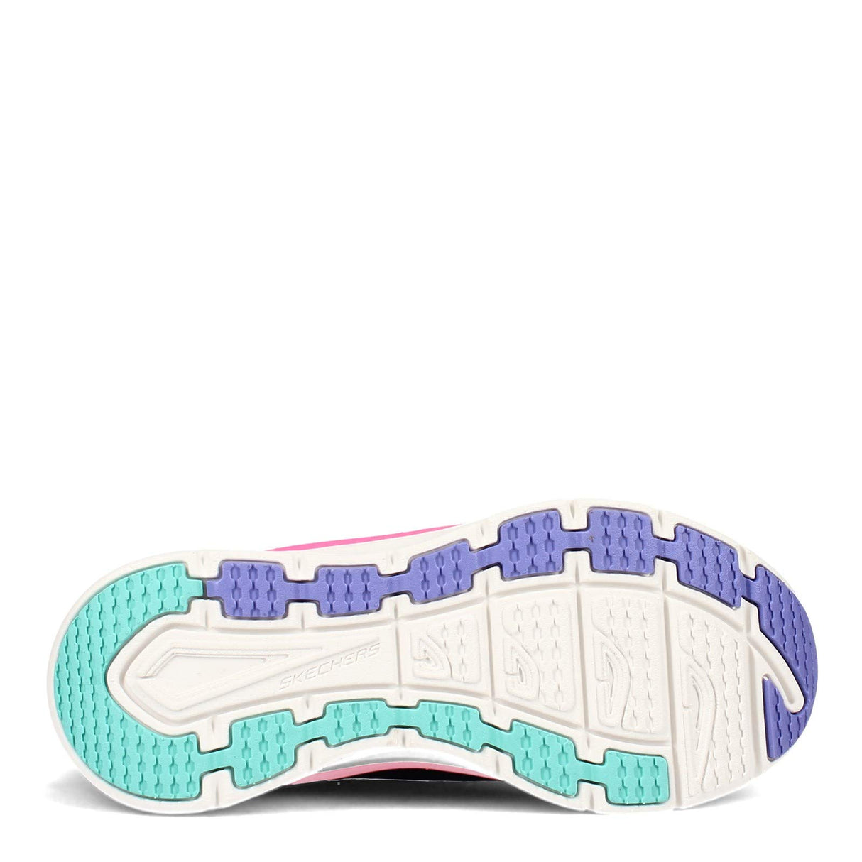 Skechers D'lux Walker Infinite Motion, Zapatillas Mujer, Navy Silver Leather Pink Mesh White Tri, 40 EU