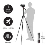 Manfrotto Befree Live Twist - Trípode de Viaje en Aluminio con Cierre de Rosca para Cámara Reflex, CSC, Cámaras Compactas - Para Contenido Creativo, Videos, Vlogging