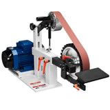 VEVOR Lijadora de Banda, Velocidad Variable de 850 x 300 x 470 mm con VFD, Pulidora de Banda de 1500 W y 2 HP con 3 Moldes de Pulido y 3 Bandas de Lijado para Trabajar Metales y Fabricar Cuchillos