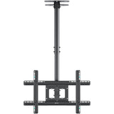 ONKRON Soporte TV Techo de 32 a 80 Pulgadas - Base para TV en Color Negro con Carga de hasta 68 kg - Soporte Television con MAX VESA 600x400 mm/Brazo Television Inclinable con Altura Regulable N2L-B