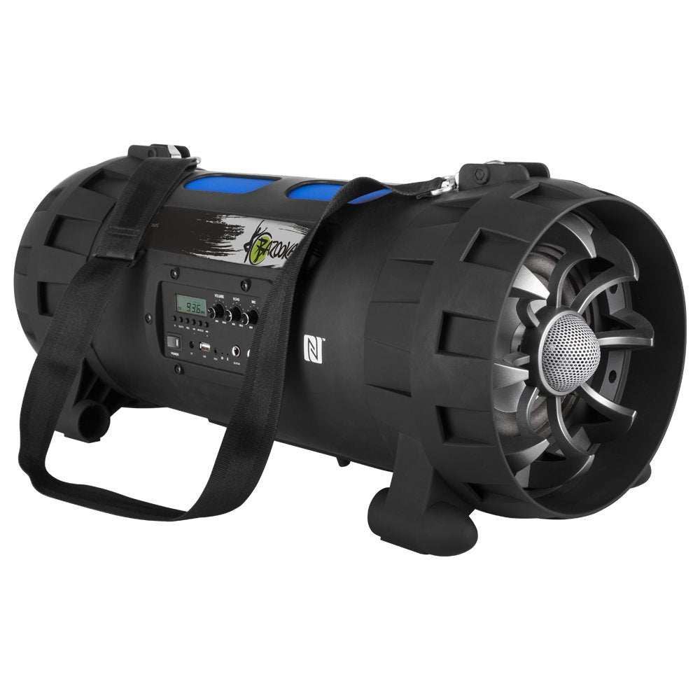XX. Y P de 137j Altavoz Bluetooth Boom Box (NFC) con Radio FM Integrado, Entrada de batería/Audio para micrófono/Instrumento Musical/Reproductor MP3/Puerto USB Negro