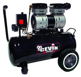 CEVIK PRO - CA-PRO24SILENC - Compresor Aire Silencioso - 62 dB - 24L - 1.5HP - Máx 8 Bar - 150 l/min - Sin Aceite - Dos Salidas de Aire - Compacto y Portátil - Compresor de Pintura y Neumática