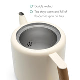 Bredemeijer Duet Design Boston Tetera, Metal, Blanco, 1100ml
