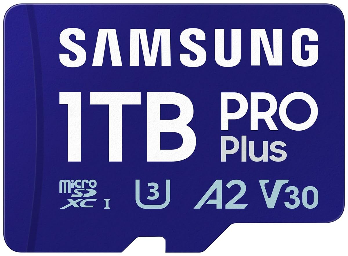 Samsung Pro Plus (2024) Tarjeta microSD + Lector de Tarjetas USB, 1 TB, UHS-I U3, Full HD y 4K UHD, 180 MB/s de Lectura, 130 MB/s de Escritura, Tarjeta de Memoria para Smartphone, cámara de acción,