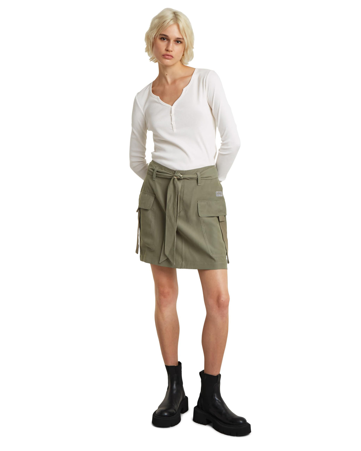 G-STAR Para Mujer Falda Cargo Belted, Verde (Shamrock D24617-D522-2199), 30