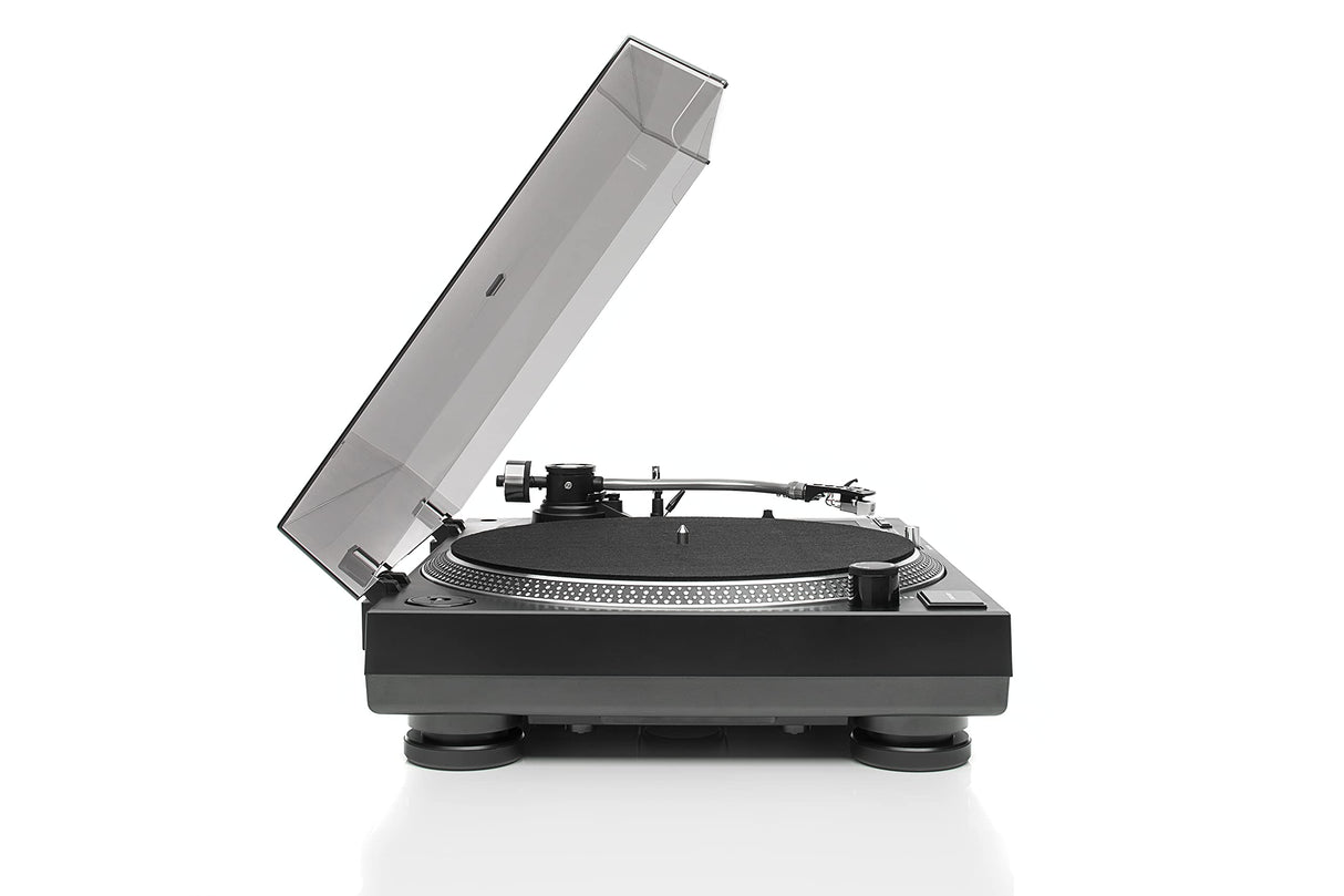 Dual DTJ 301.1 USB - Tocadiscos para DJ (33/45 U/min, control de velocidad, sistema fonocaptor magnético, iluminación de agujas, cable USB), color negro [Importado de Alemania]