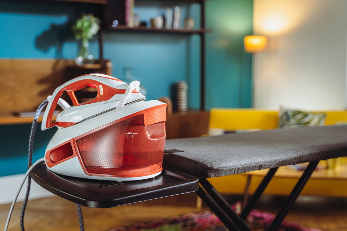 Tefal Generador de vapor SV8110 Express Power, Potente rendimiento de vapor, tecnología sin ajuste, depósito de agua 1.8 L, Vapor vertical, Hecho en Francia, Eco Stand