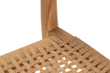 SILLA MADERA TEKA CUERO 51x52x85 CM