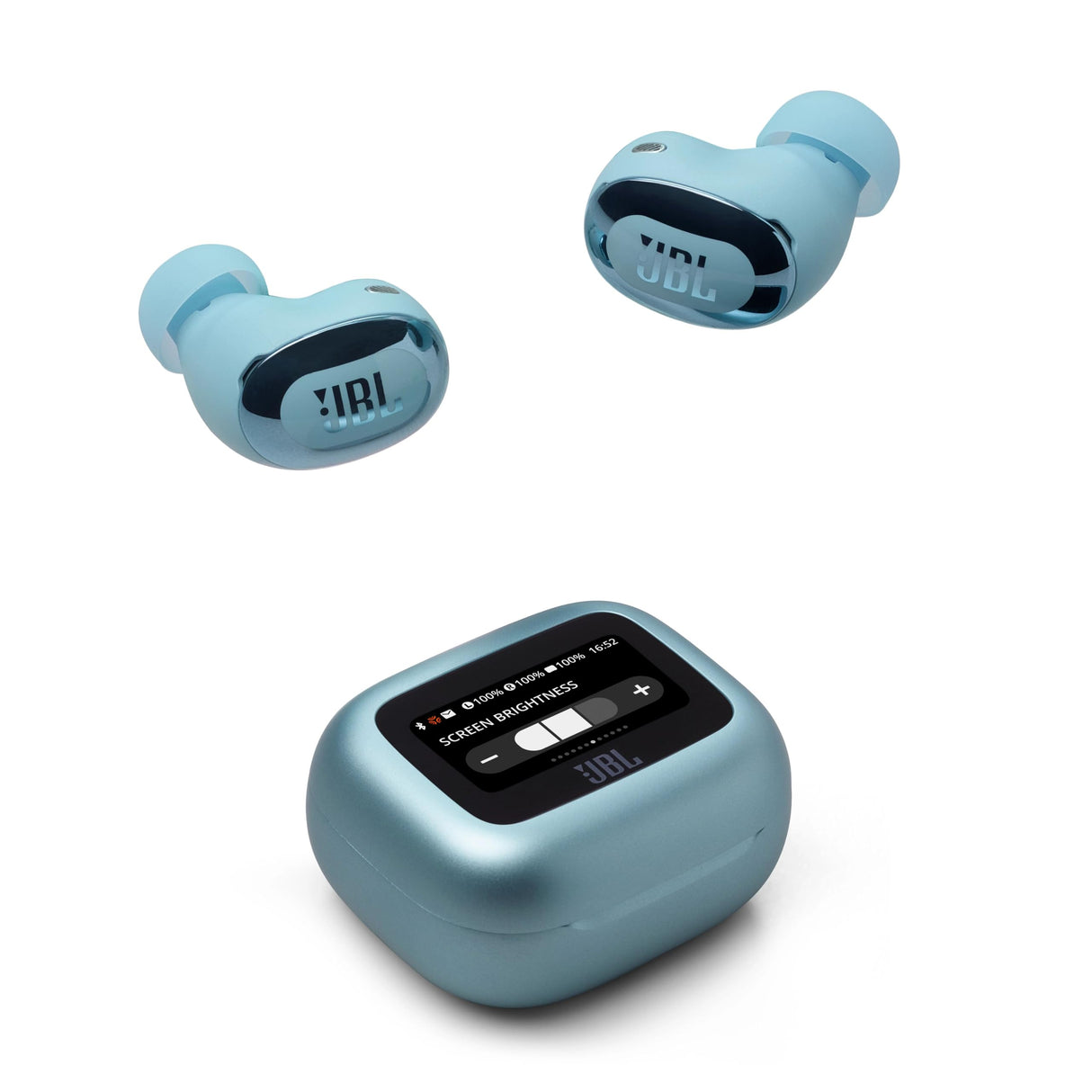 JBL Live Buds 3 Auriculares inalambricos de botón,True Wireless con cancelación de ruido adaptable, hasta 40 horas de reproducción, Bluetooth, audio de alta resolución, azul