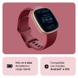 Fitbit Versa 4,Beet/Copper Rose Smartwatch, Unisex-Adult, Rojo Cereza/Aluminio Rosa cobrizo, One Size