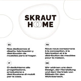 Skraut Home | Mueble de TV para Salón | 57 x 95 x 40 cm | Indicado para TV de 32/40" | Modelo Wind 100 | Blanco Mate/Roble