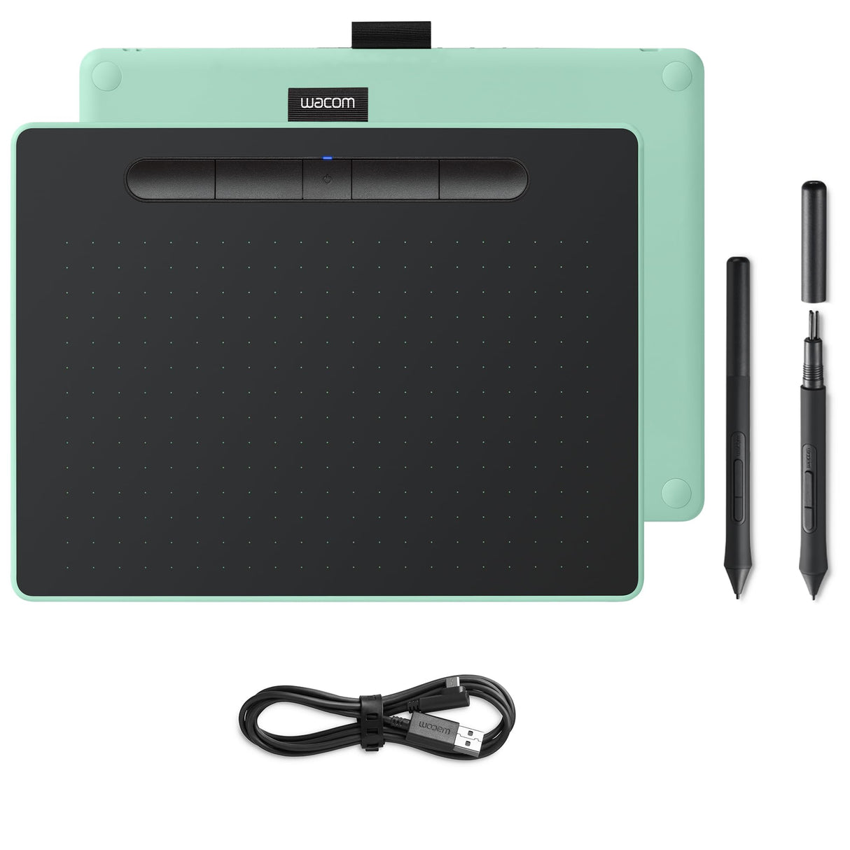 Wacom Intuos M - Tableta Gráfica Bluetooth para pintar, dibujar y editar photos con 3 softwares creativos incluidos para descargar, Windows & Mac, óptima para oficina en casa y e-learning, pistacho